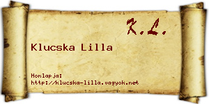 Klucska Lilla névjegykártya